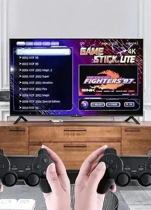 Игровая приставка m8 data frog y3 lite game stick 4k hdmi + 2 беспроводных геймпада (64 гб)
