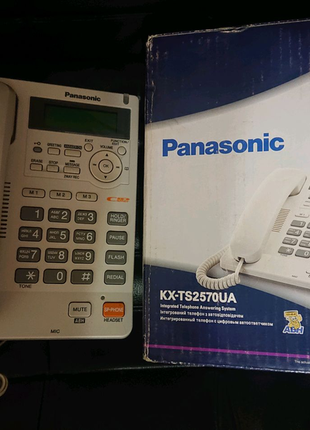 Проводной телефон panasonic 2570 белый, p/n: kx-ts2570uaw