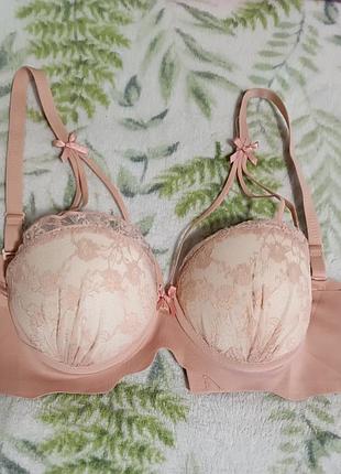 Бюстгальтер рожевий кружево