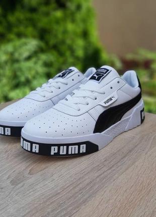 Кросівки puma cali жіночі, шкіряні, білі6 фото