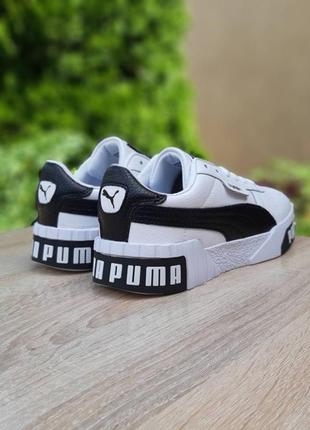 Кросівки puma cali жіночі, шкіряні, білі7 фото