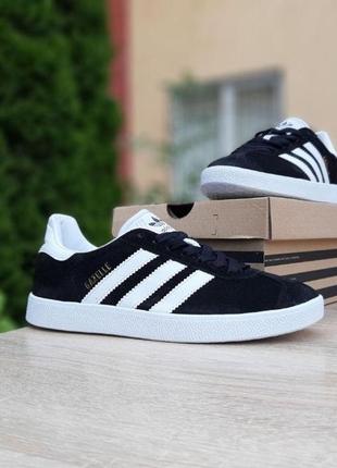 Кросівки adidas gazelle чорні, чоловічі, замша