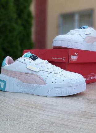 Кросівки puma cali жіночі, шкіряні, білі