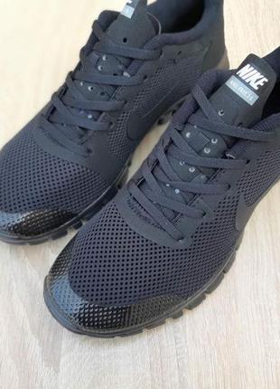 Кросівки літні nike чорні (легкі кросівки, сітка)7 фото