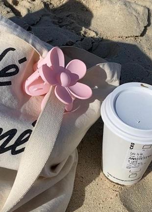 Крабик для волос краб заколка зажим цветок