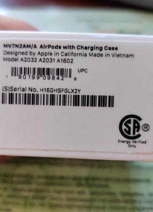 Apple airpods 2021 (2 покоління) with charging case5 фото