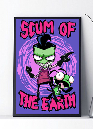 Invader zim завойовник зім poster постер плакат а5