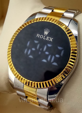 Сенсорний тач-скрин наручний електронний годинник rolex ролекс to2 фото