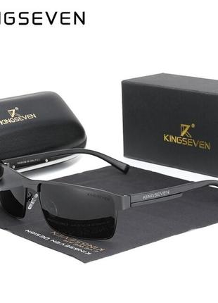 Чоловічі поляризаційні сонцезахисні окуляри kingseven n7756 black1 фото