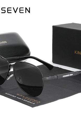 Чоловічі поляризаційні окуляри kingseven n7730 black gray1 фото