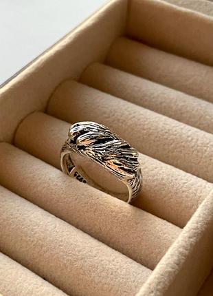 Женское  кольцо из серебра s925 пробы с руками когти панк готика блестящее украшения унисекс тренд скидка акция минимализм2 фото