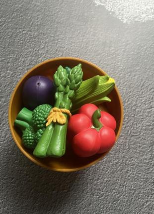 Набір іграшкових овочів з мякого пластіку