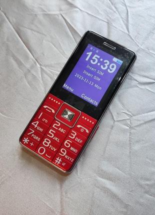 Mafam g600 red | мобільний кнопковий телефон для літніх людей | б2 фото