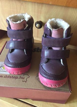Зимові дитячі шкіряні черевики d. d. step 21 розмір
