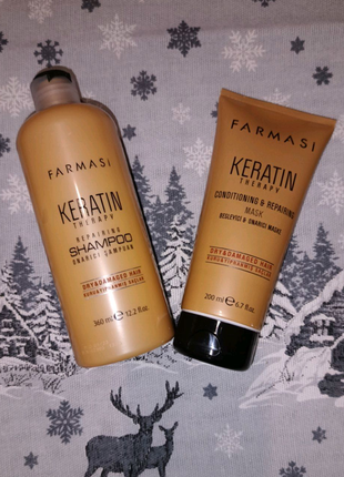 Інноваційна маска keratin therapy repairing mask.3 фото