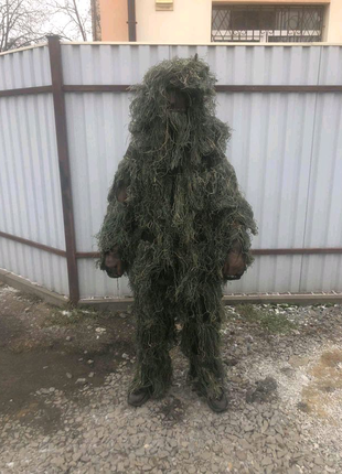 Зелений маскувальний костюм ghillie кікімора легкий військовий з