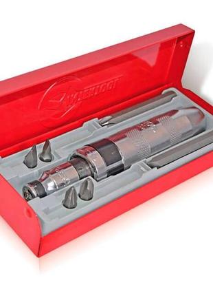 Викрутка ударна з комплектом насадок 6 од. intertool ht-0431