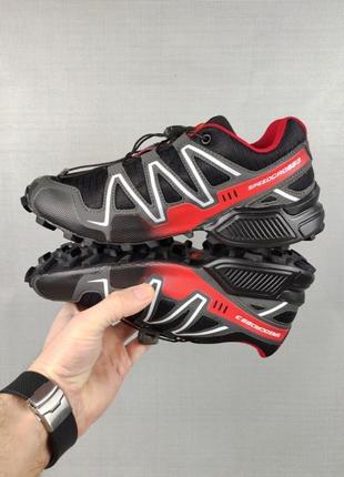 Кросівки salomon speedcross grid black/red2 фото