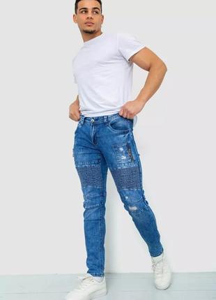 Модные прямые мужские джинсы турция3 фото
