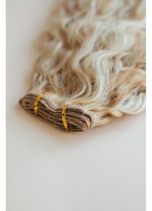 Комплект русого мелірованного довгого волосся кучері2 фото