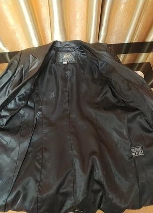Черная кожаная курточка пиджак6 фото