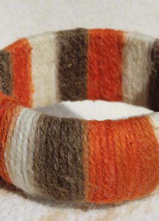 Браслет ручной работы ниточный. деловой бохо стиль.