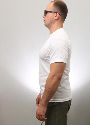 Класична базова біла футболка на хлопчика з коротким рукавом зі 100%бавовни на обхват грудей 96см l3 фото