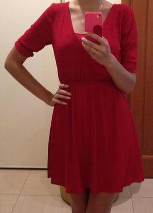 Сочное красное платье от bershka2 фото