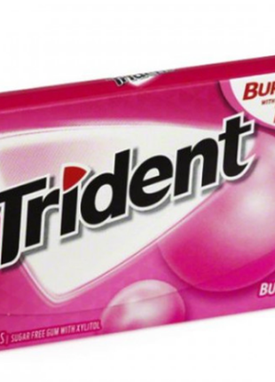 Жевачка trident bubble gum бабл гам жуйка тридент без цукру