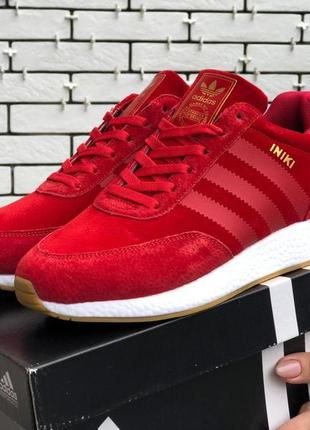 Зимові жіночі кросівки adidas iniki🆕кросівки на хутрі адідас иники 🆕замшеві кросівки