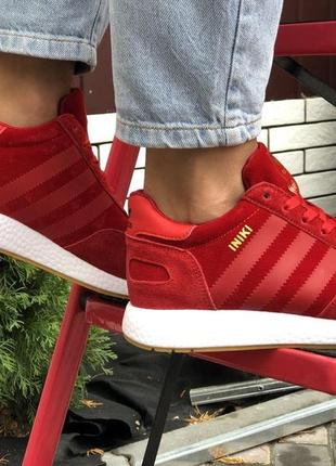 Зимние женские кроссовки adidas iniki🆕кроссовки на меху адидас иники 🆕замшевые кроссовки6 фото