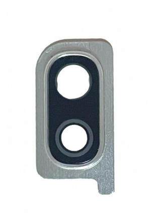 Стекло камеры samsung a105f galaxy a10, a205f a20, a305f a30, a405f a40 2019 с рамкой белый