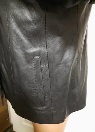 Шкіряна куртка з каракулем тепла5 фото