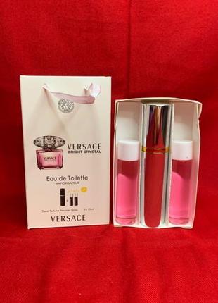 Міні-парфюм з феромонами жіночий versace bright crystal 3х15 мл10 фото