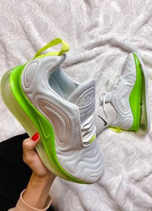 Nike air max 720 white & green9 фото