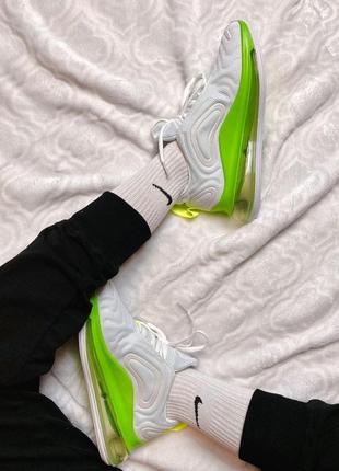 Nike air max 720 white & green8 фото