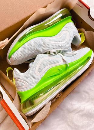 Nike air max 720 white & green1 фото