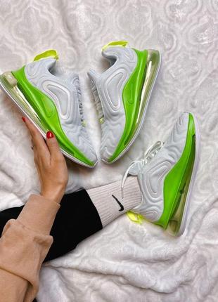 Nike air max 720 white & green7 фото