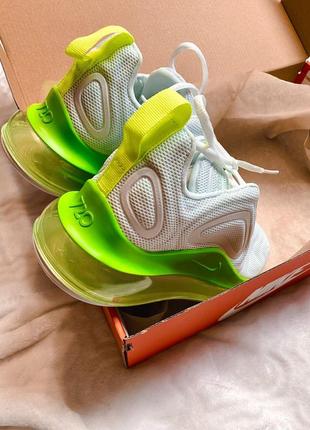 Nike air max 720 white & green6 фото