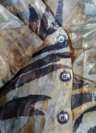 Итальянская блуза- туника из смесового льна6 фото