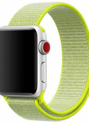 Ремінець nylon для apple watch 44mm (neon green)