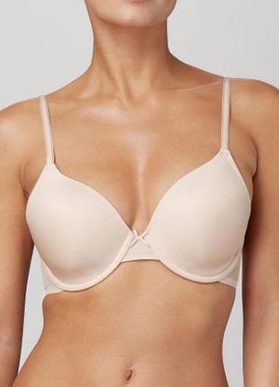 85d базовый гладкий телесный бюстгальтер с формованными чашками