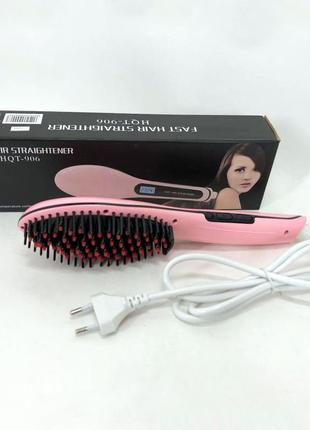 Гребінець випрямляч fast hair straightener, гофре плойка прасок для волосся, праска для вирівнювання7 фото