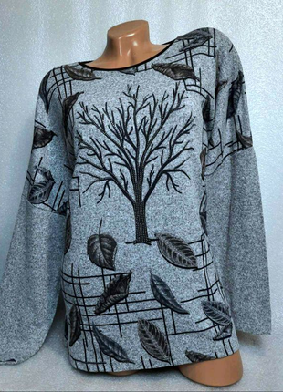 52-56 р. утеплена ангорова кофточка великий розмір 
туреччина