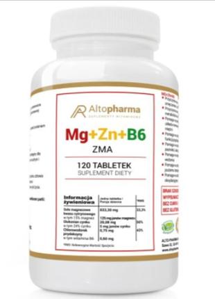 Вітаміни altopharma магній + цинк+ b6 zma мега доза – 120 табл