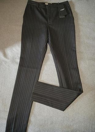 Брюки новые теплые шерстяные серые в полоску  шерсть saint laurent  ysl оригинал