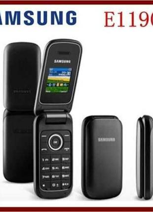 Мобильный телефон раскладушка samsung gt-e1190 black/grey.