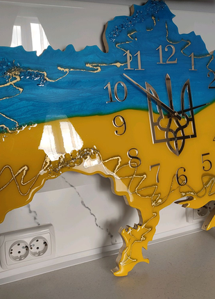 Годинник україна із епоксидної смоли9 фото