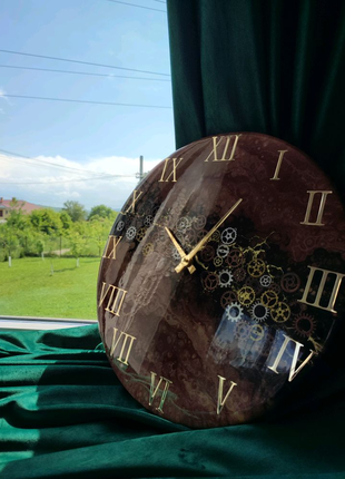 Годинник з епоксидної смоли1 фото