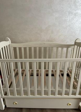 Колиска дитяче ліжко фірма «верес» біле3 фото